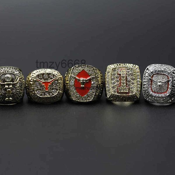 Bagues de cluster 5 NC Aa Texas Longhorn University Championship Ring Set LhwyO9ST