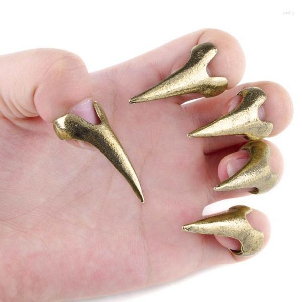 Bagues de grappe 5 pièces/lot Vintage bague de doigt Punk séparation des cheveux pour tressage friser griffe Halloween Cosplay accessoires