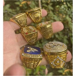 Cluster Ringen 6 Stuks World Series Baseball Team Champions Championship Ring Met Houten Display Box Souvenir Mannen Fan Gift 2021 2023 Whol Dhvo6