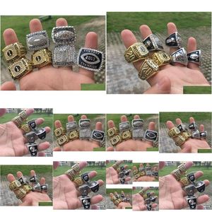 Cluster Ringen 7 Stuks Fantasy American Football Championship Ring Mannen Fan Souvenir Gift Groothandel Drop Drop Levering Sieraden Ring Dhjzt