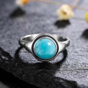 Cluster Ringen 8MM Ovale Natuursteen Maansteen Turquoise Laqbradoriet Charoiet S925 Sterling Zilveren Ring Voor Vrouwen Gift Partij Sieraden