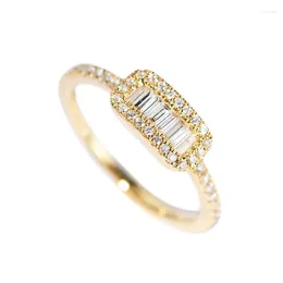 Cluster anneaux 925 argent incrusté complet diamant zirconia cristal fashion for women elegant accessories de mariage cadeau bien bijoux