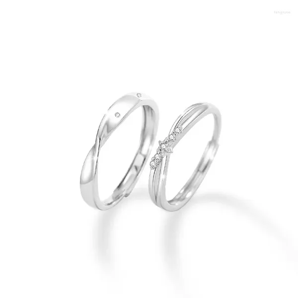 Bagues de cluster 925 Silver Plaqué Or 18 carats Vente Simple Mode Bague Spot En Gros BVR2