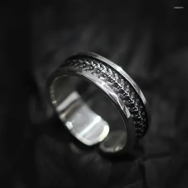 Cluster Anneaux 925 Silver Retro Charms Ring Design Sense Art Original Original Domineering Mens Party Bijoux Gift Oeuvre réglable