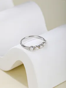 Cluster Ringen 925 Sterling Zilver 3mm Zoetwater Gekweekte Parel Ring Voor Vrouwen Elegante Sieraden Geschenken