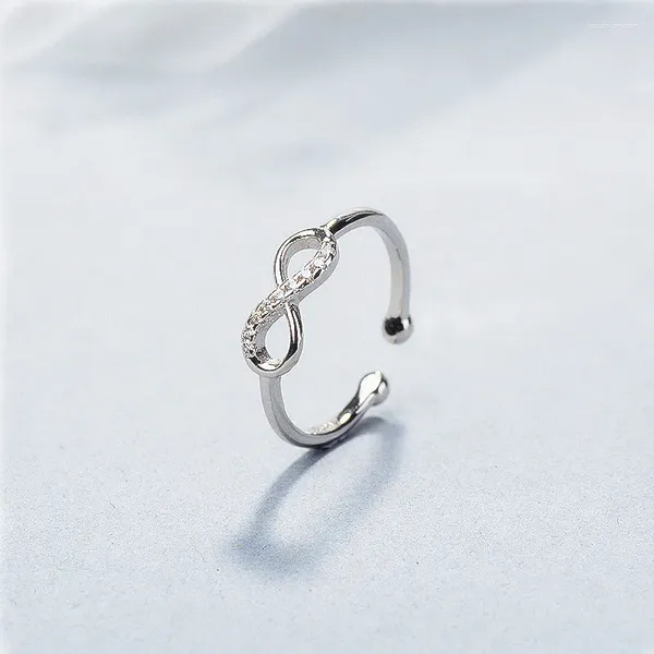 Anillos de racimo 925 plata esterlina 8 en forma ajustable para mujeres compromiso anillo de boda joyería al por mayor todo