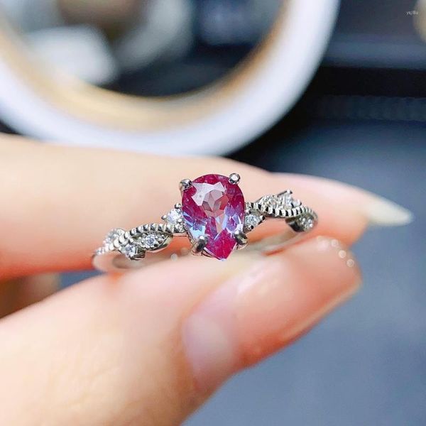 Cluster Rings 925 Sterling Silver Alexandrite Ring Vintage Twig Engagement Bridal Promise Anniversaire Cadeau