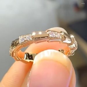 Cluster ringen 925 Sterling zilveren vrouwelijke klassieke ring vinger licht wit zirkoon elegante dunne sieraden voor vrouwen meisje mode jewel