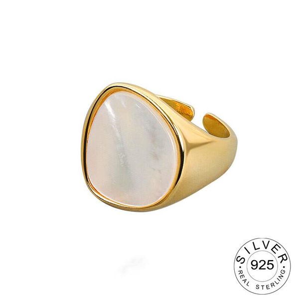 Anillos de racimo de plata de ley 925 para mujer, piedra cuadrada, boda Vintage, joyería de moda, Anillos antiguos ajustables grandes