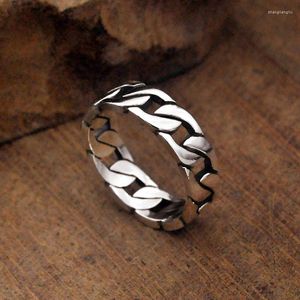 Clusterringen 925 Sterling Silver verweven ring Buckle paar trendy mode persoonlijkheid verzenden vriendje geschenkaccessoires