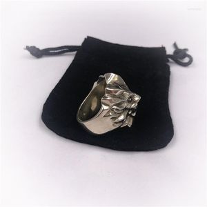 Cluster Rings 925 Sterling Silver Men's Lion Retro Handmade Collection Bague Taille 8-11 S1851