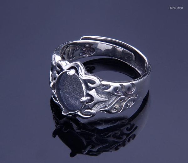 Anillos de racimo de plata de ley 925 para hombres y mujeres, Bases semimontadas para amantes, Base en blanco, almohadilla en blanco, configuración de anillo, hallazgos de joyería de boda Diy