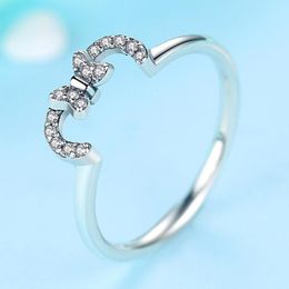 Cluster ringen 925 sterling zilver muis oren silhouet puzzel ring eenvoudige vrouw duidelijk CZ sieraden voor vriendin cadeau