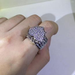 Cluster ringen 925 Sterling Silver Origin Diamond Ring voor vrouwelijke trouwringen Anillos de Bizuteria sieraden Anel Box