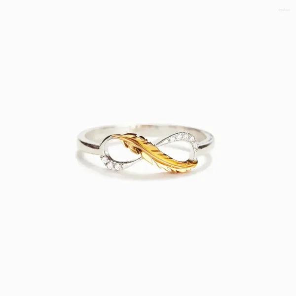 Anillos de racimo 925 anillo de plata esterlina símbolo infinito joyería compromiso de las mujeres regalo de eternidad anillos mujer