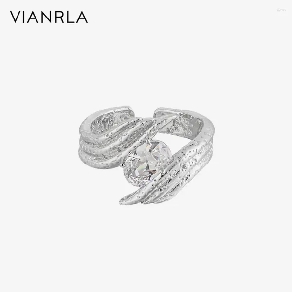 Anillos de racimo 925 anillo de plata esterlina joya de circonía hugg estilo minimalista de níquel láser logotipo de soporte caída