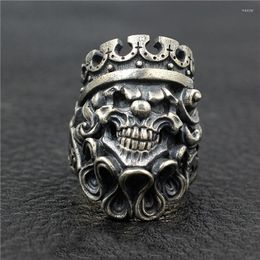 Bagues en grappe 925 ARGENT STERLING Thai Artisan Handmade MEN'S PUNK Biker Rock Poker Image Ring Collection Fashion Jewelry A3189