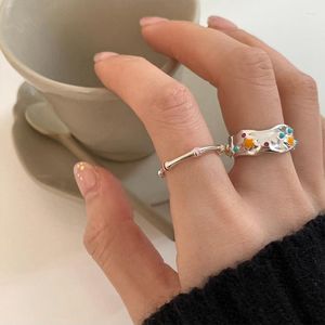 Cluster Ringen 925 Sterling Zilver Unieke Ster Sone Ring Voor Vrouwen Sieraden Vinger Open Vintage Handgemaakte Allergie Party Verjaardagscadeau