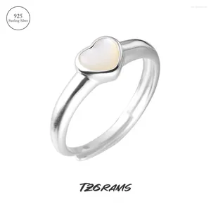 Clusterringen 925 Sterling Silver Women's Simple Ring with Moon Stone Wedding Natuurlijke edelsteen esthetische Koreaanse trendy fijne sieraden