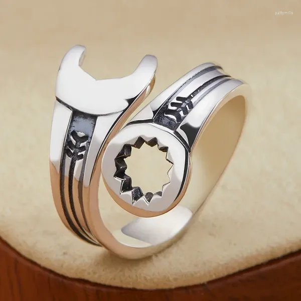 Anillos de racimo 925 llave de plata esterlina ajustable para mujeres hombres accesorios de joyería de lujo artículos al por mayor todo