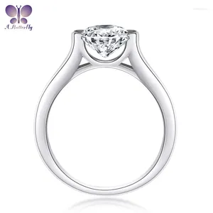 Clusterringen Abutterfly D kleur 2 Moissanite Diamond 925 Sterling Silver Solitaire damesring Fijne sieraden Groothandel