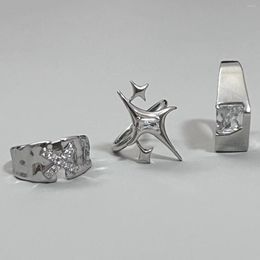 Cluster anneaux accessoires brillant étoile croix irrégulière pour les femmes unisexe Couple bague de fiançailles fête bijoux créatifs en gros