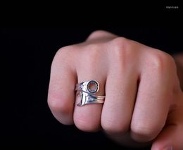 Cluster Ringen Verstelbare Moersleutel Ring Spanner Detent Lever Tool Sieraden Gratis Grootte Cadeau Idee
