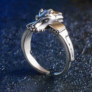 Cluster Ringen Anime Digimon Digitale Monster Ring Garurumon Unisex Cosplay Verstelbare Opening Engel Angewomon Ringen Accessoires Sieraden Geschenken L230306