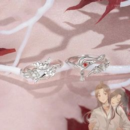 Bagues de cluster Anime Tian Guan Ci Fu Bague réglable unisexe couple bijoux accessoires cadeau ciel bénédiction officielle Hua Cheng Xie Lian