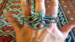 Cluster anneaux ouverts antique gros animal réglable pour femmes hommes Octopus Elephant Butterfly Charm accessoires punk Aesthetic5693534