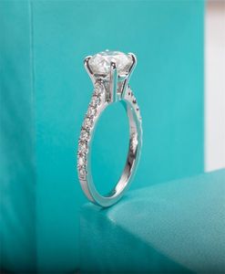 Cluster ringen Anujewel 3CTColor Moissante Diamond verloving Weddingring 18K Gold verguld voor vrouwen Groothandel 2209212235939