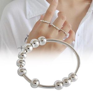 Anneaux de grappe anneau d'anxiété perles Fidget Spinner spirale simulée perle tourner librement Anti Stress jouet pour fille femmes