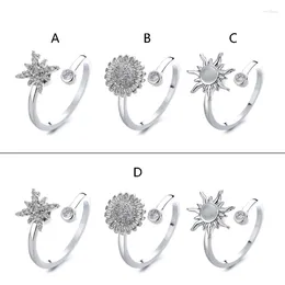 Anneaux de cluster Anxiété Spinner Extensible Calmant Méditation Soulagement du stress Anneau ouvert