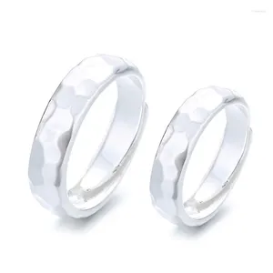 Cluster Ringen Collectie 925 Sterling Zilveren Ring Voor Mannen Bruiloft Vinger Accessoires Trendy Paar Mannelijke Vrouwelijke Sieraden Verstelbaar