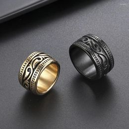 Anneaux de cluster Arrivée Vintage Pirate Fish Hook Pattern Bague en acier inoxydable Viking Retro Party Bijoux pour homme mâle