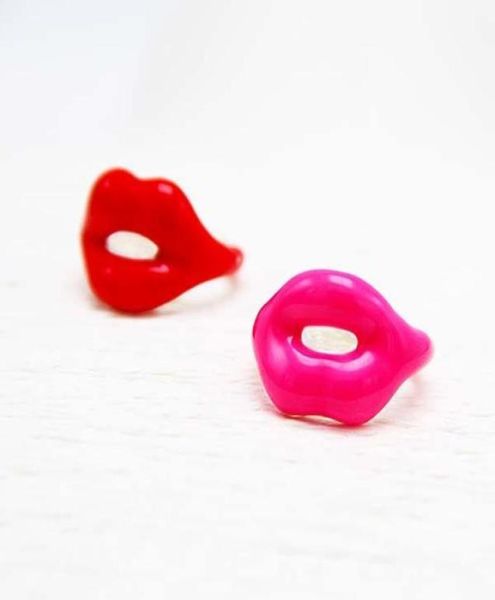 Cluster anneaux Arrivals anneau sexy rouge et rose couple petit folie à lèvres 8711251