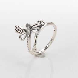 Cluster Anneaux Authentiques 925 Ring Sterling Silver Dreamfly Ring Clear CZ compatible avec Opean Jewelry7500917