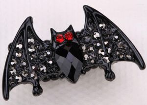 Bagues de cluster Bat Stretch Bague Halloween Party Bijoux Cadeaux pour Femmes Filles Enfants Argent Noir Ton En Gros Goutte