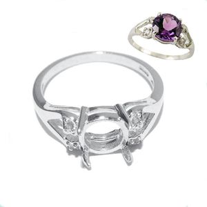 Cluster Ringen Beadsnice Sterling Zilver 925 Fijne Sieraden Ronde Accessoires Diy Semi Mount Gem Ring Setting Diamond Wedding