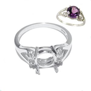 Cluster Ringen Beadnice Sterling Zilver 925 Fijne Sieraden Ronde Accessoires Diy Semi Mount Gem Ring Instelling Diamant Wedding189M