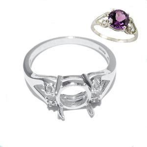 Cluster ringen kralennice sterling zilver 925 fijne sieraden ronde accessoires diy semi mount edelsteen ring setting diamant bruiloft 264a