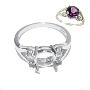 Cluster anneaux Beadsnice Sterling Silver 925 Bijoux fins accessoires ronds DIY SEMI MOUNT RING RINE DIAMON