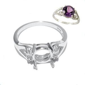 Cluster ringen kralennice sterling zilver 925 fijne sieraden ronde accessoires diy semi mount edelsteen ring instelling diamant bruiloft2135914