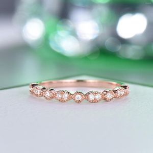 Cluster Ringen Befound 2mm Moissanite Voor Vrouwen Solid 14K White Gold Diamond Engagement Wedding Band Geschenken