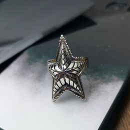 Cluster ringen merk pure 925 sterling zilveren sieraden vintage crush star zuigtoere stoom punk mannen