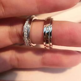 Cluster ringen buinee klassieke trouwringsets uitstekend licht zirkon 925 sterling zilveren zoete wit voor vrouwelijke man sieraden