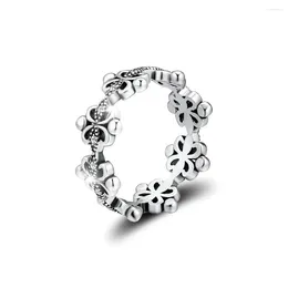 Bagues de cluster CKK 925 Bague d'élégance classique en argent sterling