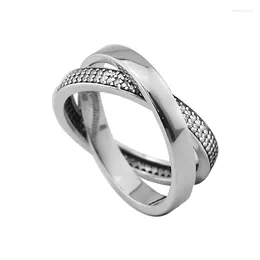 Cluster Ringen CKK Ring Witte Belofte Voor Vrouwen Mannen Anillos Mujer 925 Sterling Zilveren Sieraden Bruiloft Aneis Hombre