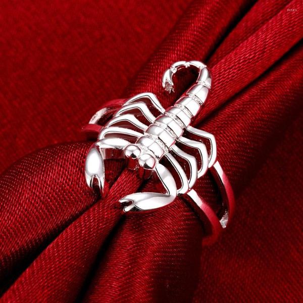 Bagues de cluster Classic 925 Sterling Silver Fine Scorpion pour femmes Fashion Party Cadeaux de Noël Charms Bijoux de mariage