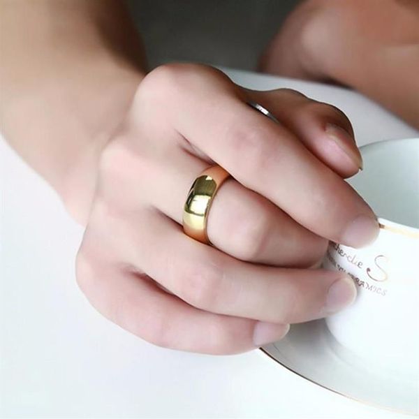 Bagues de cluster Bague de mariage en carbure de tungstène classique de 8 mm pour hommes pour hommes bijoux de fiançailles en or rose G265S
